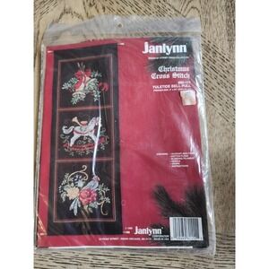 Vintage Janlynn Christmas Cross Stitch Kit Yuletide Bell Pull #80-111 NOS New